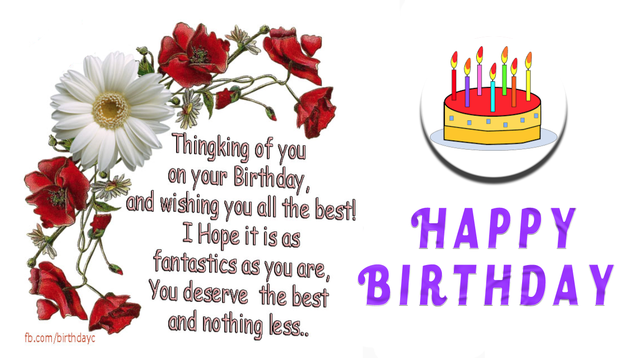 Floral meaningful written birthday greetings card