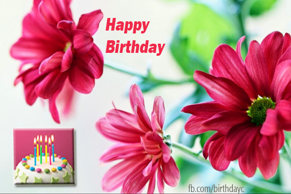 Floral birthday greeting card