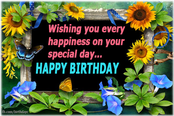 Flower birthday picture greeting message