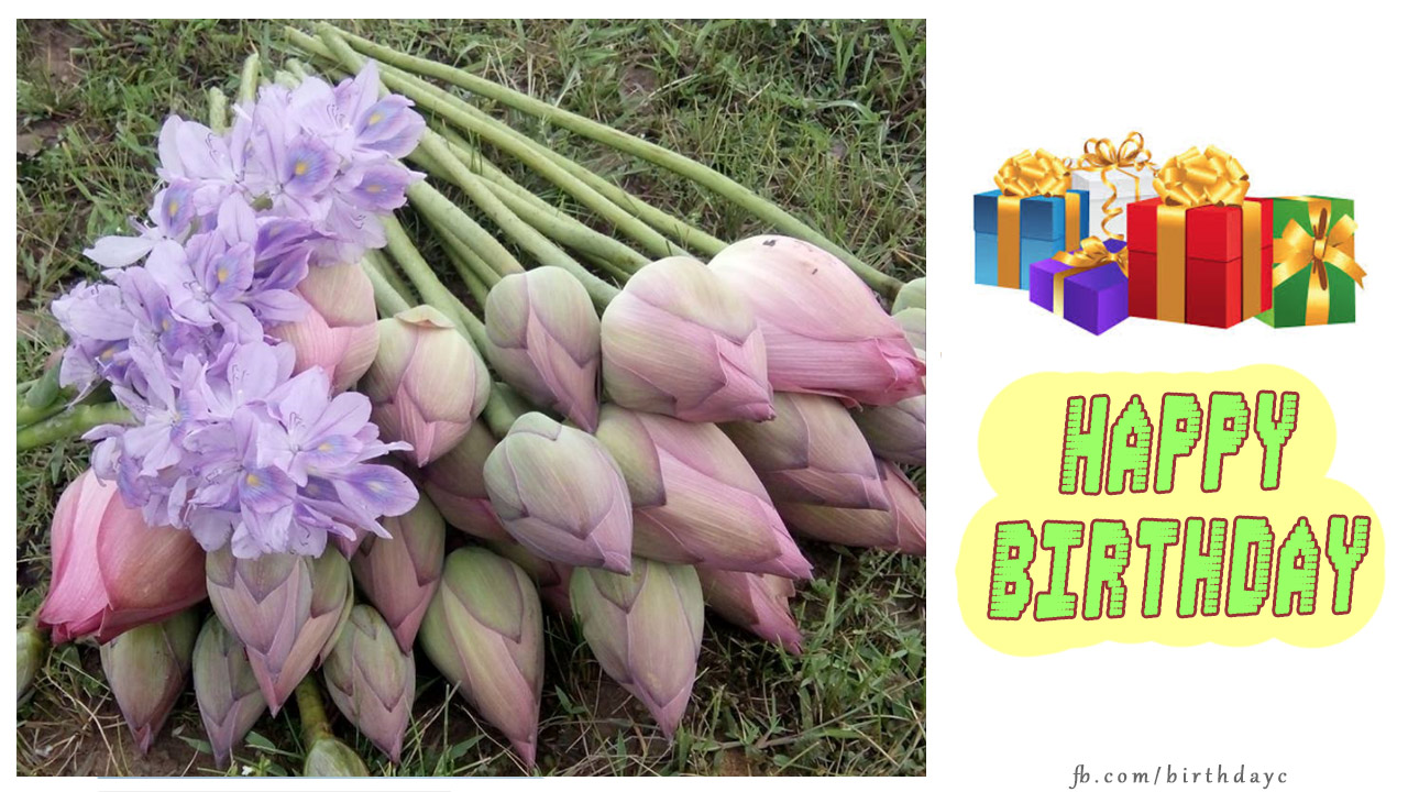 Floral birthday greeting card