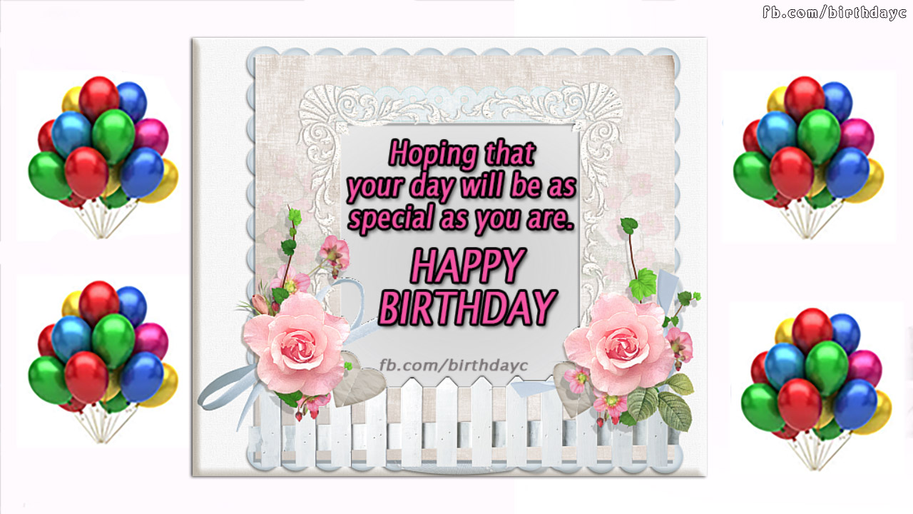 Birthday greeting card, picture message