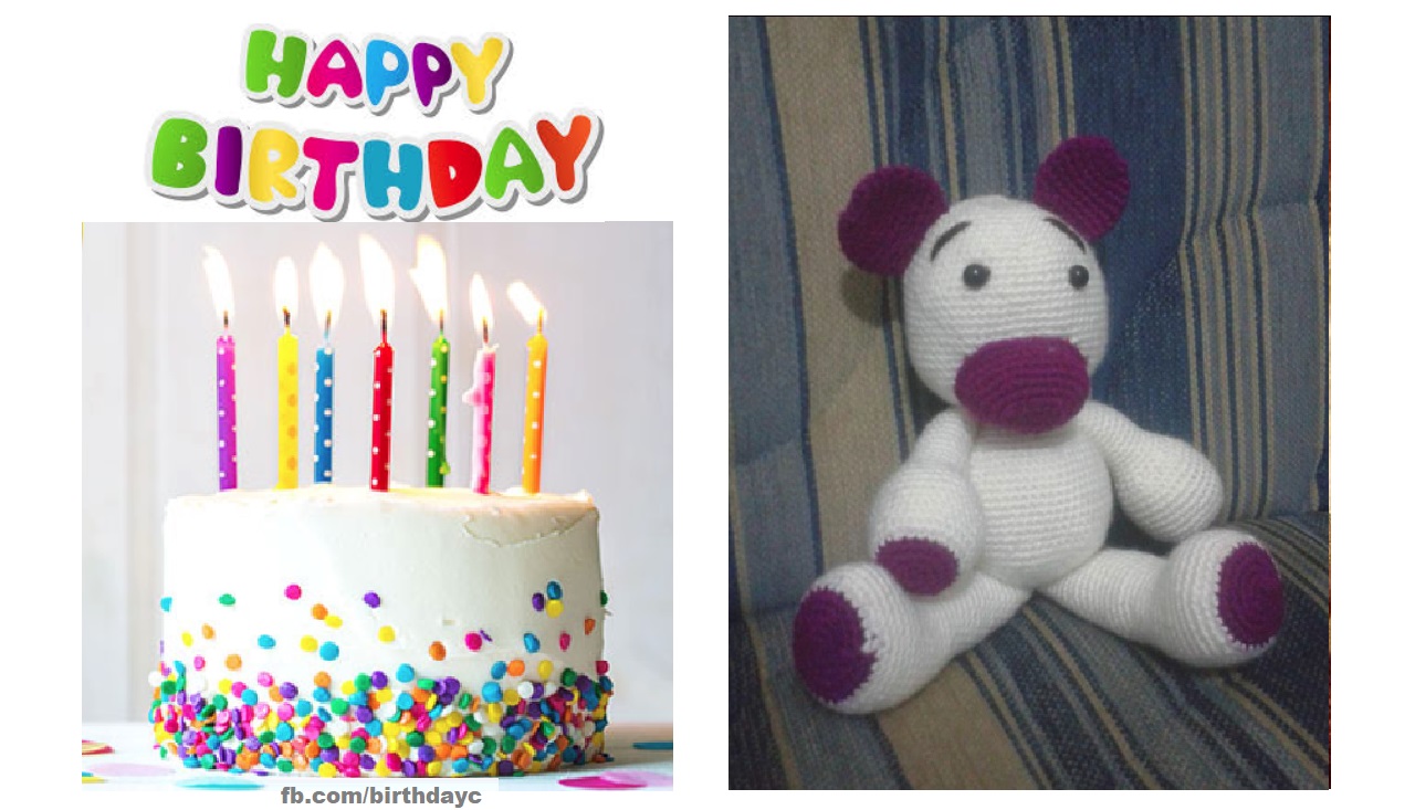 cute bear picture happy birthday message