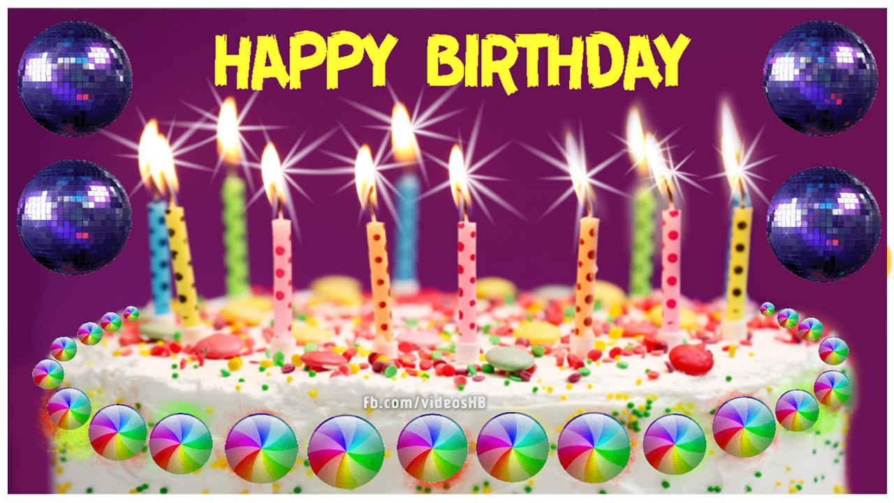 Happy Birthday cake candles lights
