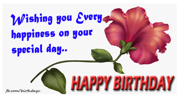 Pink floral birthday greetings card