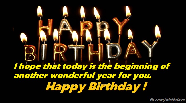 Happy Birthday card and candles
