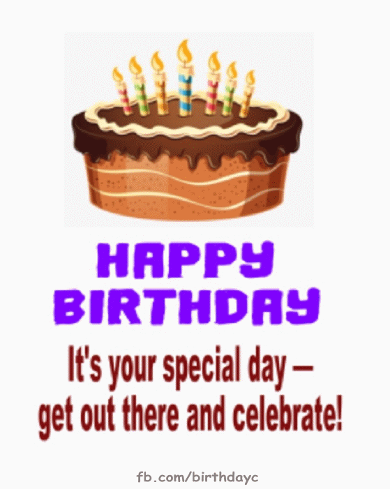 Cake gif  birthday message
