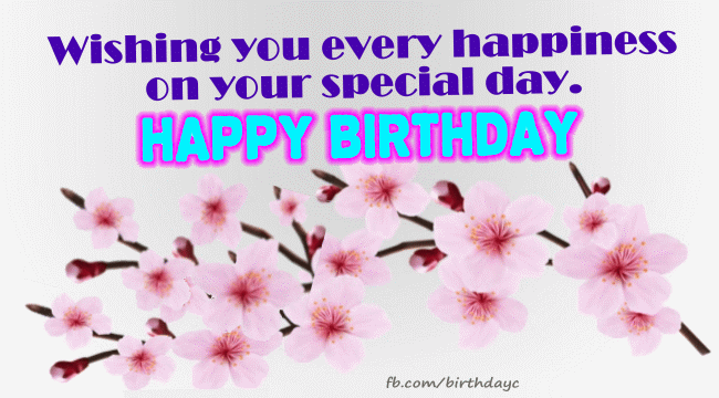 Flowering birthday greetings cards