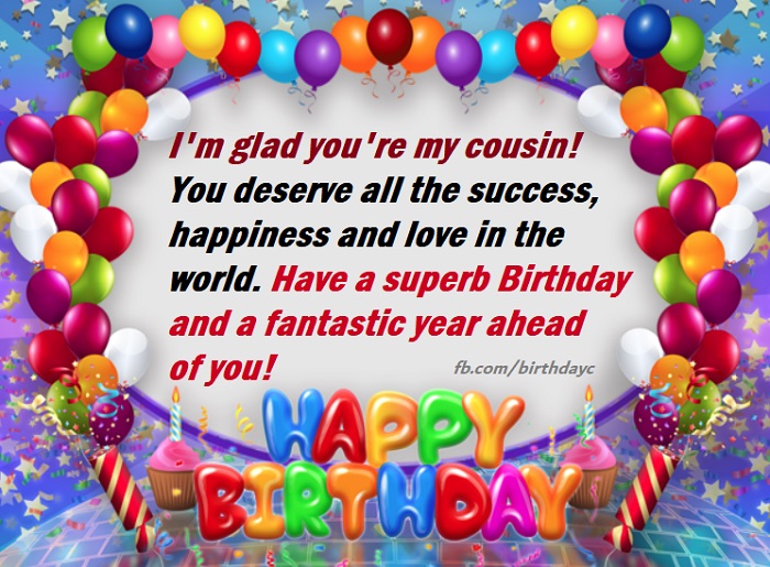 Birthday wishes for Cousin