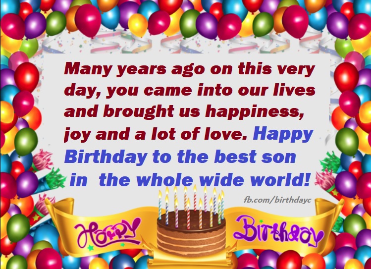 Birthday card for son