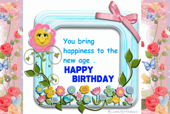 Floral birthday greeting card