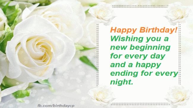 White roses birthday greeting card