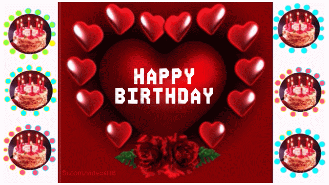 Happy Birthday, Hearts gif