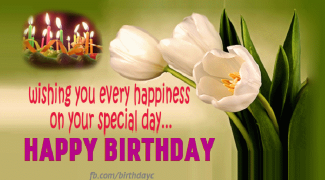 White flowering birthday celebration
