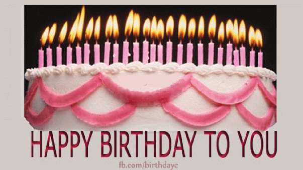 Happy birthday to you Gif, cake candles
