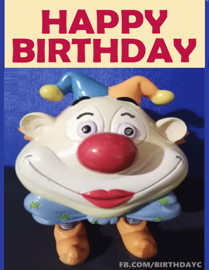 Birthday clown image gif