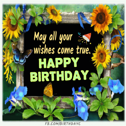 Floral birthday greeting card
