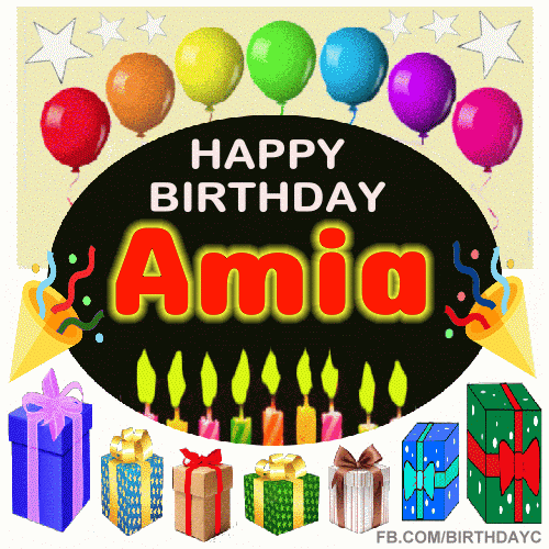 Happy Birthday Amia gif
