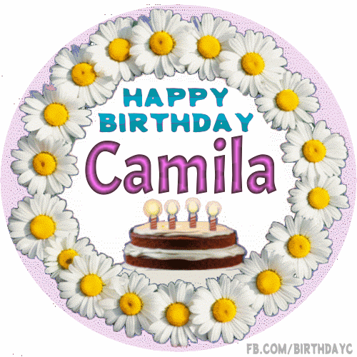 Happy Birthday Camila gif daisy