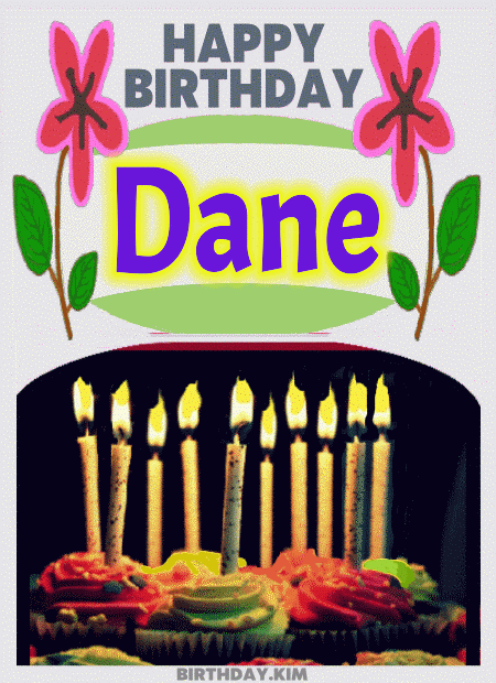 Happy Birthday Dane Gif cake candles