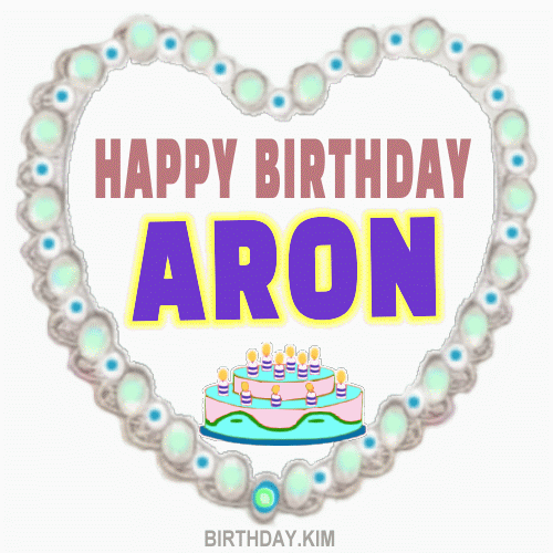 Aron happy birthday gif heart