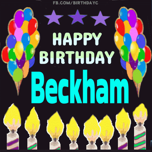 Happy Birthday Beckham gif balloons