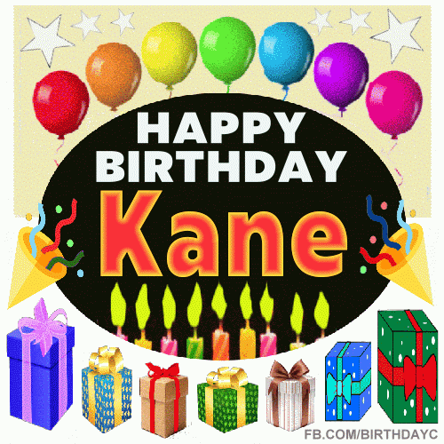 Happy Birthday Kane balloons gif