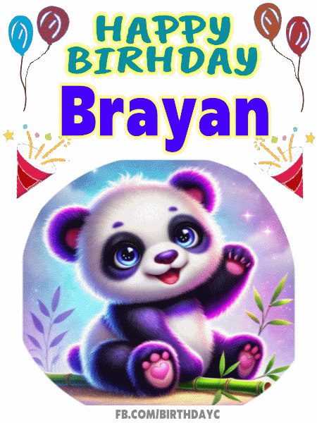 Happy Birthday Brayan gif bear