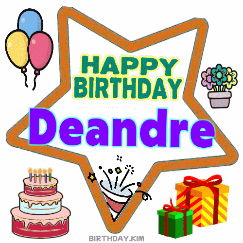 Happy Birthday Deandre gif star