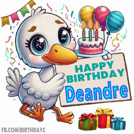 Happy Birthday Deandre gif bird