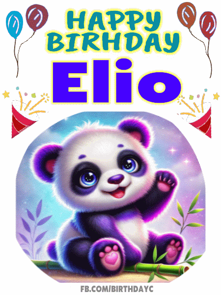 Happy birthday Elio gif bear
