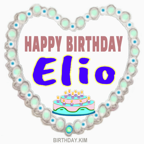 Happy birthday Elio gif heart