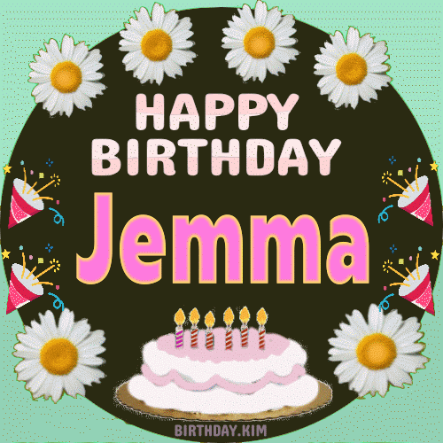 Happy Birthday Jemma gif flowers