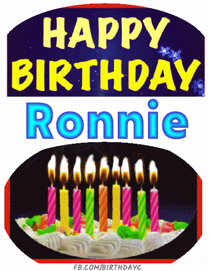 Happy Birthday Ronnie gif