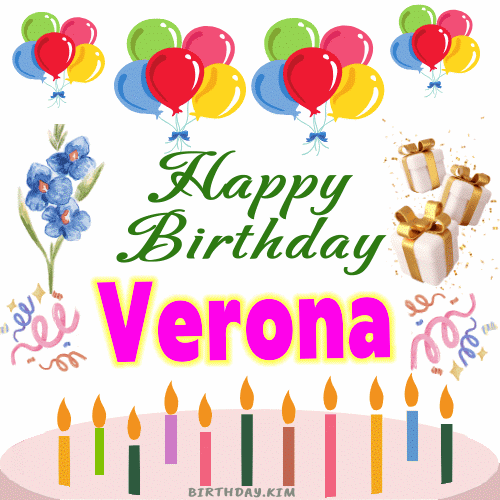Happy Birthday Verona gif