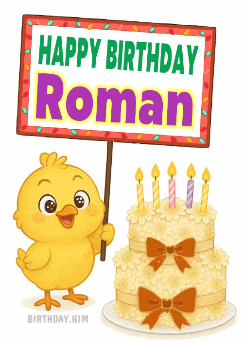 Happy Birthday Roman gif
