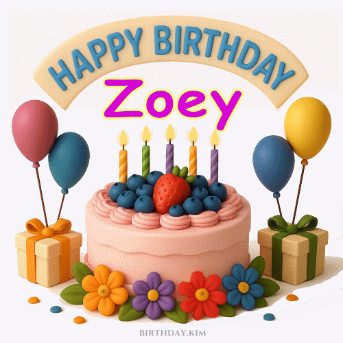 Happy Birthday Zoey Gif