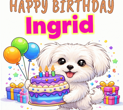Happy Birthday Ingrid Gif