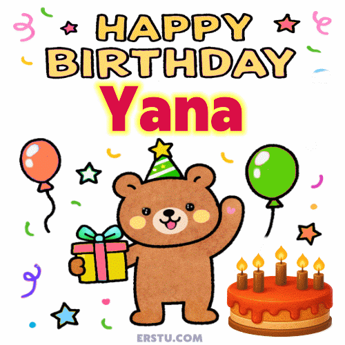 happy birthday Yana gif