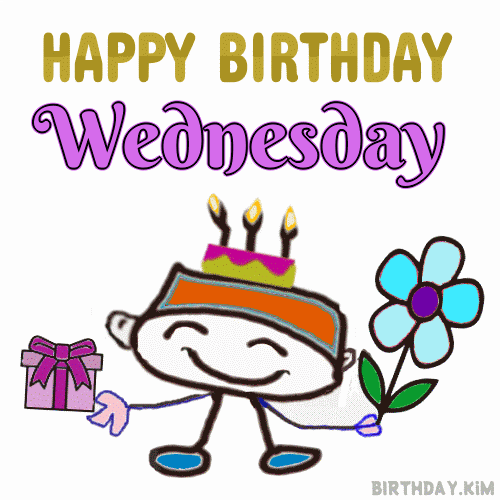 Happy Birthday Wednesday Gif