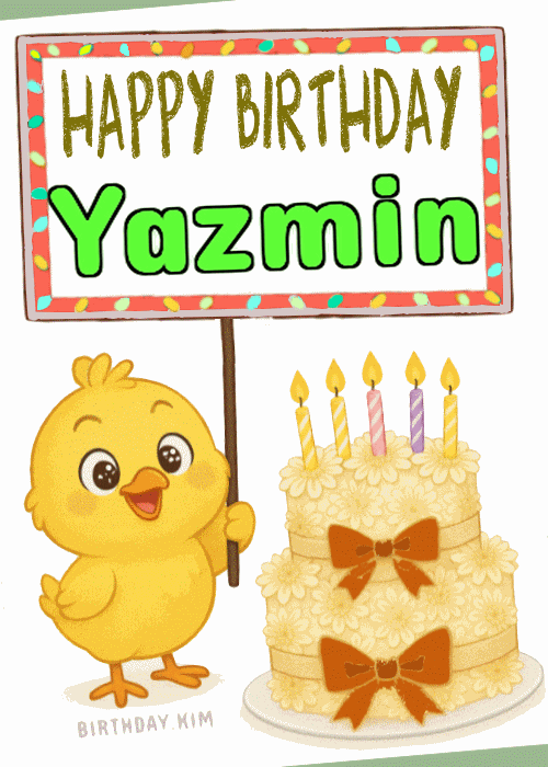 Happy Birthday Yazmin GIF