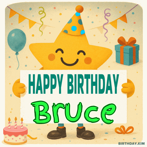 Happy Birthday Bruce GIF