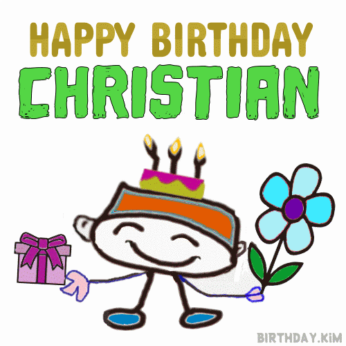 Happy Birthday Christian GIF