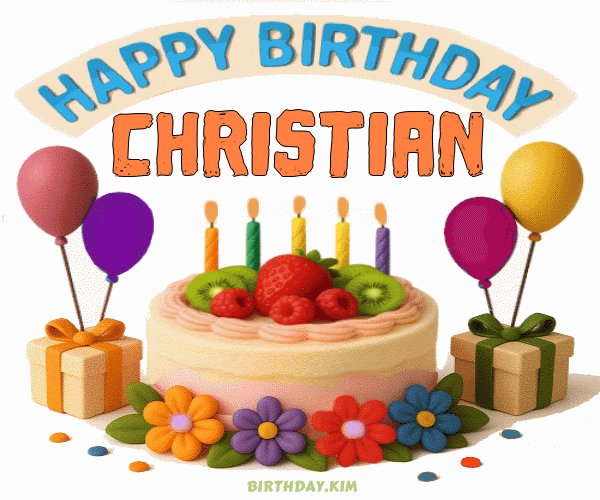 Happy Birthday Christian GIF