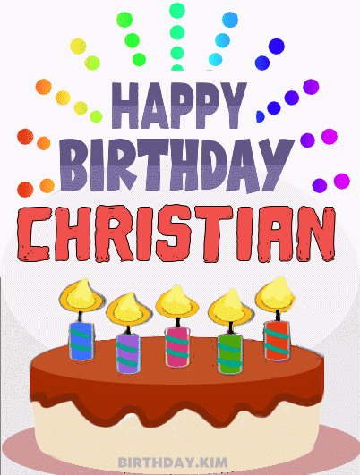 Happy Birthday Christian GIF