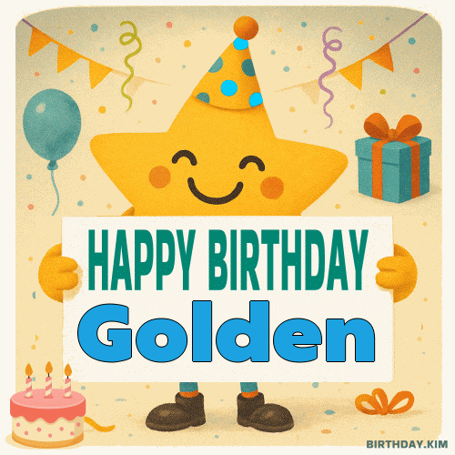 Happy Birthday Golden GIF