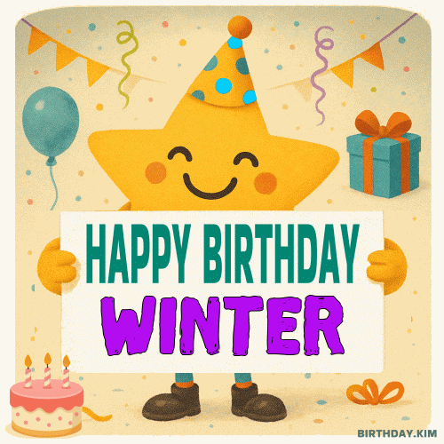 Happy Birthday Winter GIF