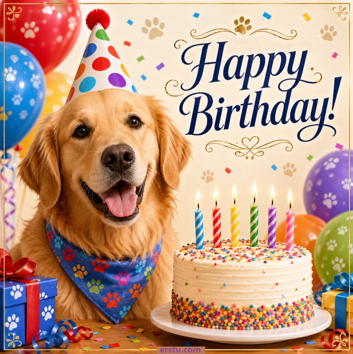 Dog Birthday Wishes Card