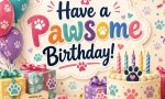 Paw Print Birthday Cards