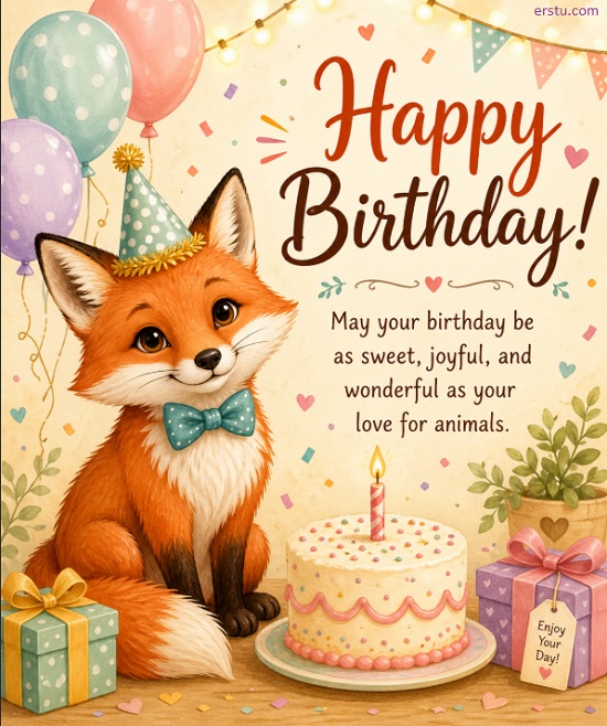 Free Animal-Themed Birthday Cards