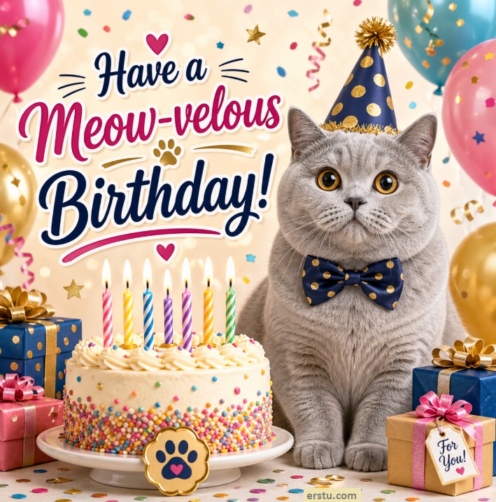 Cat Birthday Wishes